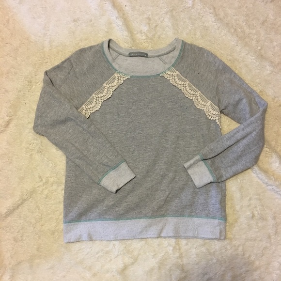 Lace Trim Sweatshirt — Made in USA! - Picture 2 of 3